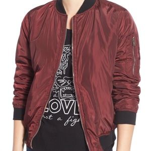 NWT Maroon Quilted Bomber - 6